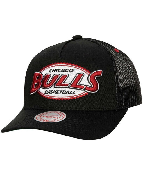 Men's Black Chicago Bulls Team Seal Trucker Snapback Hat
