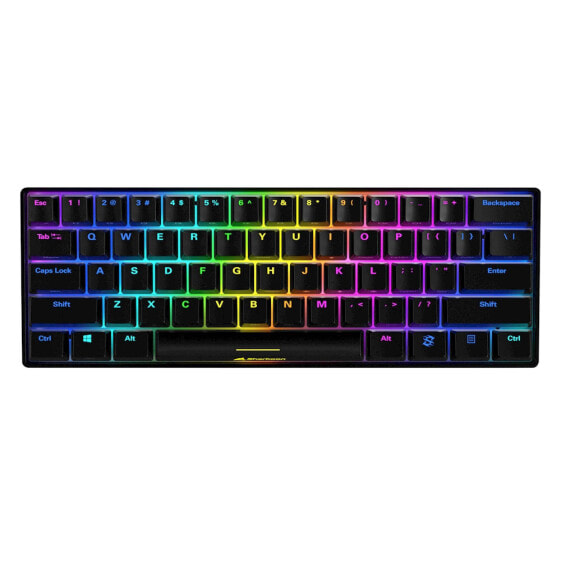 Sharkoon SGK50 S4 - 60% - USB - QWERTY - RGB LED - Black