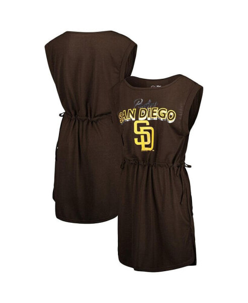 Women's Brown San Diego Padres G.O.A.T Swimsuit Cover-Up Dress