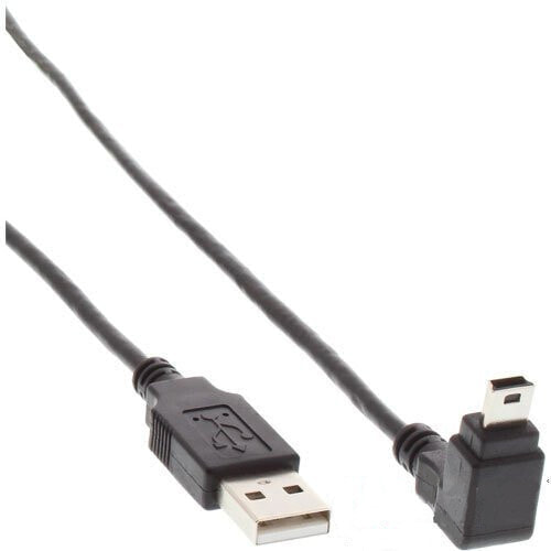 InLine USB Type A male / Mini 5pin male up angled 90° - black - 1.5m