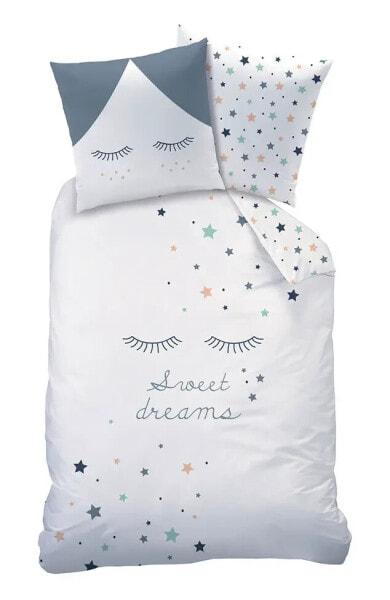 Комплект постельного белья MTOnlinehandel Звезды "Сладкие мечты" для поцелуев, сна и уюта