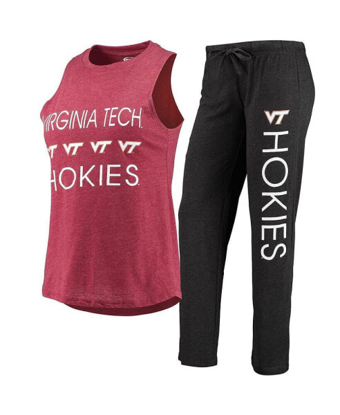 Пижама женская Concepts Sport Virginia Tech Hokies черный, бордовый