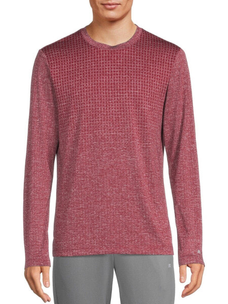 Russell T-Shirt Men's XL Sparkling Merlot Active Engineered Jacquard Crew Neck