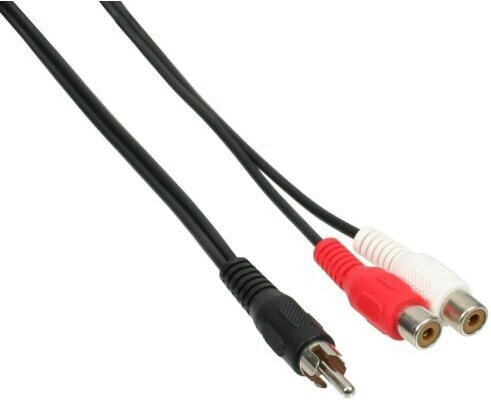InLine Audio Cable RCA male / 2x RCA female 0.2m