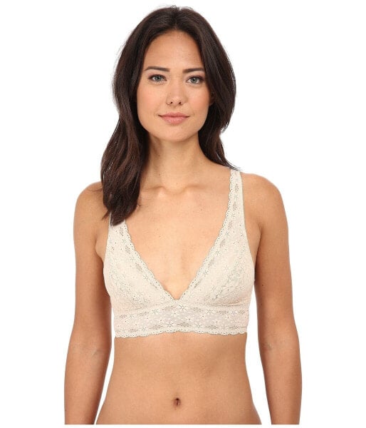 Wacoal 168575 Womens Halo Floral Lace Soft Cup Bralette Bra Sand Size 30