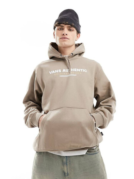 Vans sport loose fit fleece hoodie in taupe