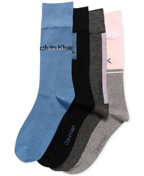 Носки мужские Calvin Klein Crew Length Cushioned, Ассорти, Упаковка из 4 шт.