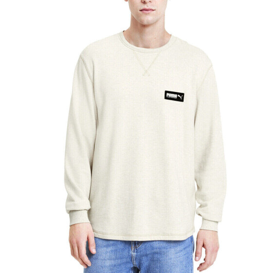 Puma Fusion Crew Neck Sweatshirt Mens Beige 58267665