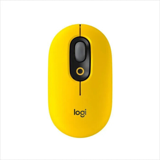 Logitech POP Mouse Kabellose Maus mit anpassbaren Emojis, Bluetooth, USB, Multi-Device Gelb
