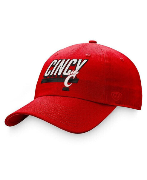 Men's Red Cincinnati Bearcats Slice Adjustable Hat