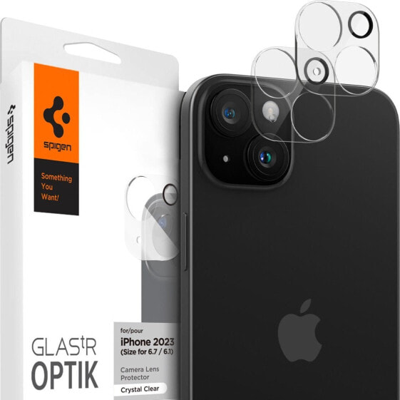 Spigen Spigen Glass tR Optik 2 Pack, crystal clear - iPhone 15/15 Plus/14/14 Plus