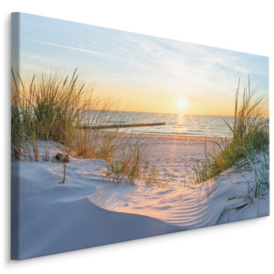 Leinwandbild Sonnenaufgang am Meer 3D