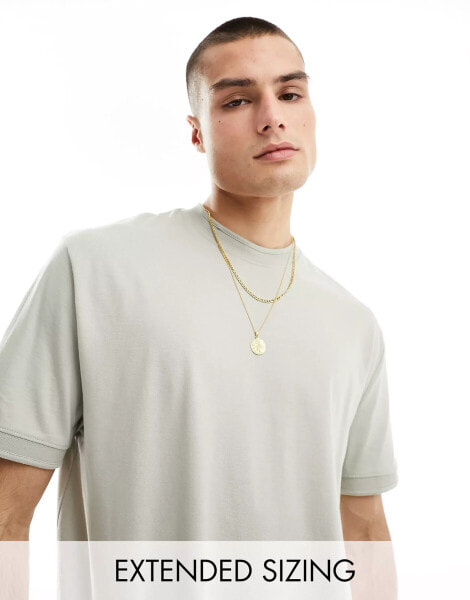 ASOS DESIGN relaxed heavyweight t-shirt in stone