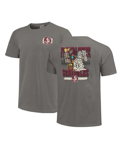 Men's and Women's Gray Florida State Seminoles Hyper Local Oceola Renegade Stadium T-Shirt