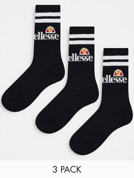 ellesse 3pack socks in black