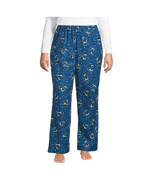 Women's Plus Size Print Flannel Pajama Pants