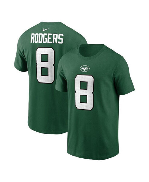 Men's Aaron Rodgers Green New York Jets Player Name and Number T-shirt