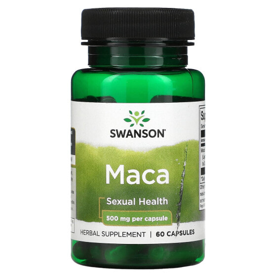 Травяной препарат Maca, 500 мг, 60 капсул Swanson
