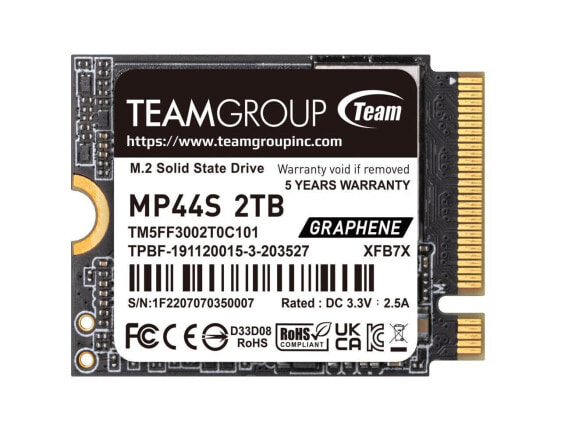 Team Group 2TB MP44S M.2 2230 PCIe 4.0 NVMe STEAM Deck Compatible SSD