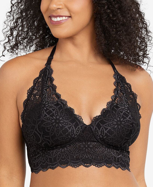 Pure Comfort Lace & Mesh Longline Wireless Bralette DM1188