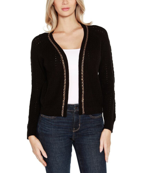 Black Label Chain Detail Shrug Cardigan Sweater