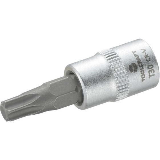 Toolcraft 816153 - Socket - 1/4" - Metric - 1 head(s) - T30 - Chromium-vanadium steel