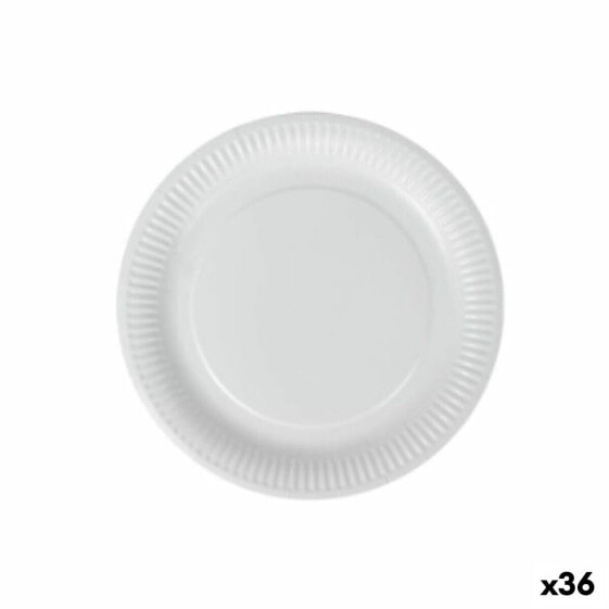 Набор посуды одноразовая Algon Белый Картон 18 см (36 штук)