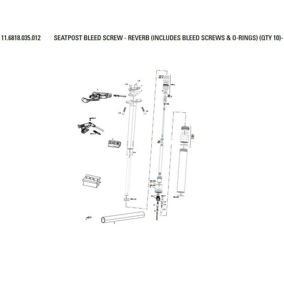 ROCKSHOX Reverb A2/B1 Reservoir Plug+O Ring Post 10 Units