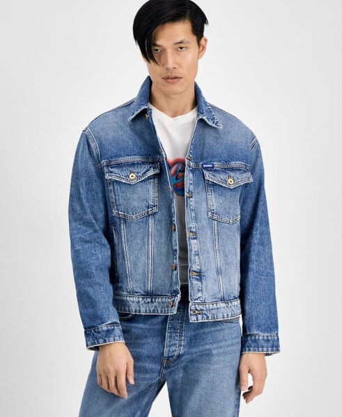 Men's Regular-Fit Denim Trucker Jacket