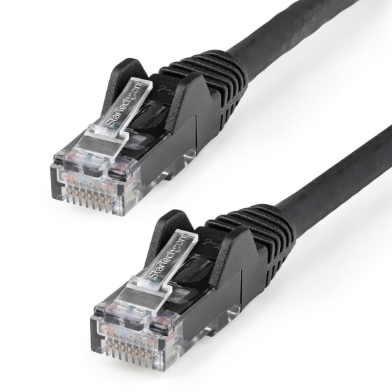 StarTech.com 7m CAT6 Ethernet Cable - LSZH (Low Smoke Zero Halogen) - 10 Gigabit 650MHz 100W PoE RJ45 10GbE UTP Network Patch Cord Snagless with Strain Relief - Black - CAT 6 - ETL Verified - 24AWG - 7 m - Cat6 - U/UTP (UTP) - RJ-45 - RJ-45