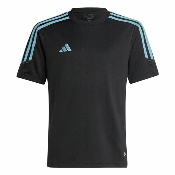 Детский Футболка с коротким рукавом Adidas Tiro 23 Чёрный