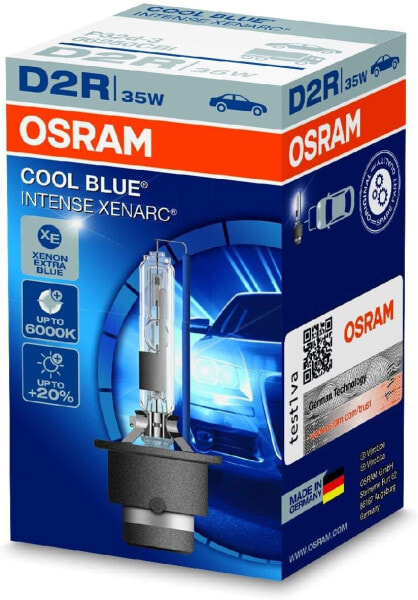 OSRAM XENARC COOL BLUE INTENSE D2R xenon headlamp blub 66250CBI 20% more light 1 piece in folding box