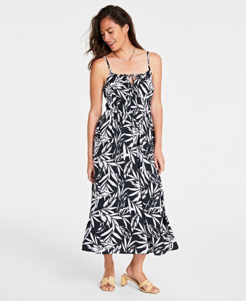Women's Rumpled Tie-Front Midi Dress, Created for Macy's