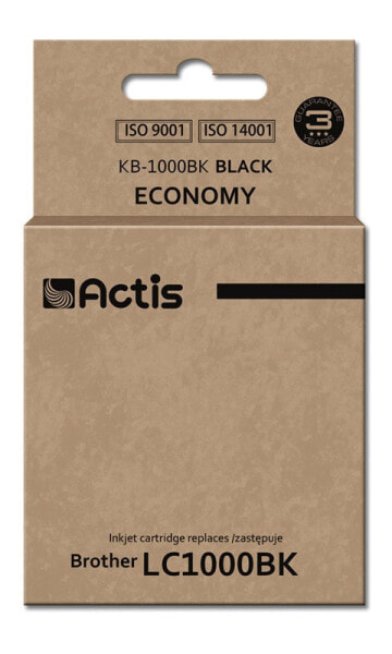 Actis KB-1000BK ink for Brother printer; Brother LC1000BK/LC970BK replacement; Standard; 36 ml; black - Standard Yield - Pigment-based ink - 36 ml - 1 pc(s) - Single pack