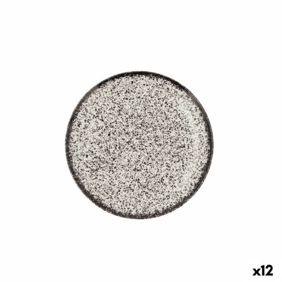 Плоская тарелка Ariane Rock Керамика Чёрный (Ø 21 cm) (12 штук)