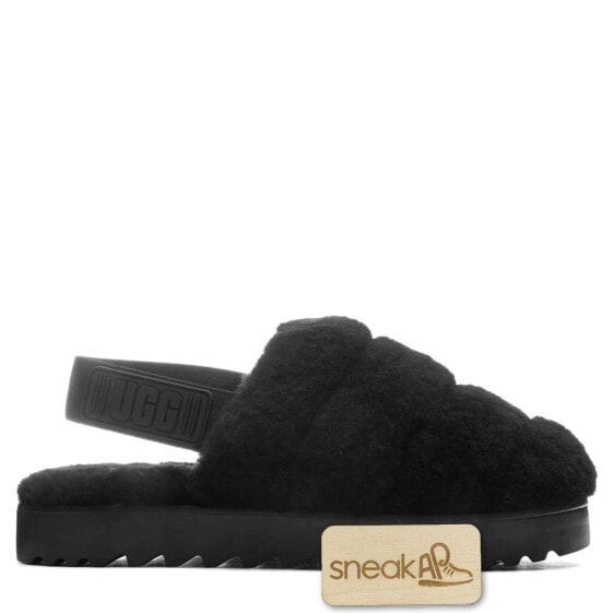 [1121751-BLK] Womens UGG SUPER FLUFF SLIPPER