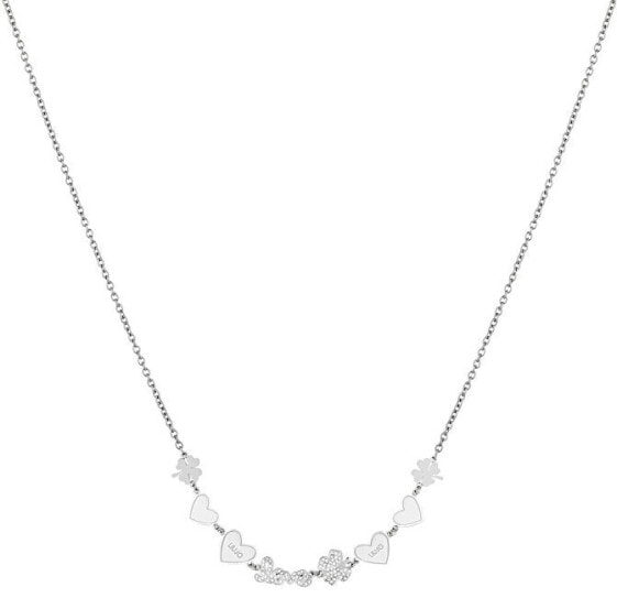 Steel pendant necklace LJ1406