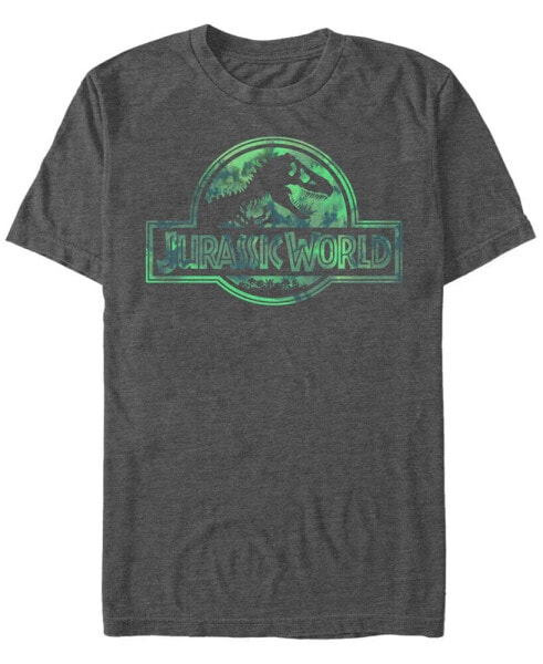 Jurassic World Men's Faded Pastel Watercolor Logo Short Sleeve T-Shirt