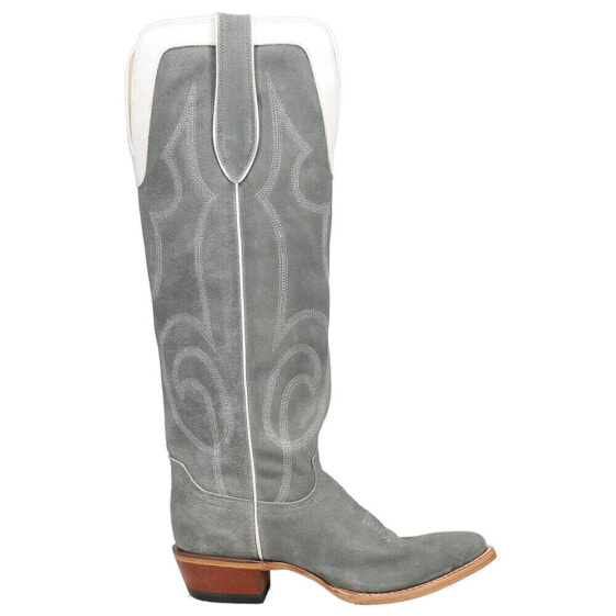 Justin Boots Verlie Embroidered Square Toe Cowboy Womens Grey Casual Boots VN44