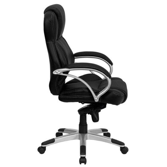 High Back Black Leather Contemporary Executive Swivel Chair