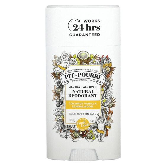 Poo-Pourri, Pit-Pourri, натуральный дезодорант, кокос, ваниль и сандал, 70 г (2 унции)