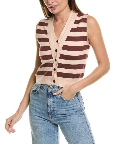 Свитер полосатый SERENETTE "Serenette Striped Vest" черный