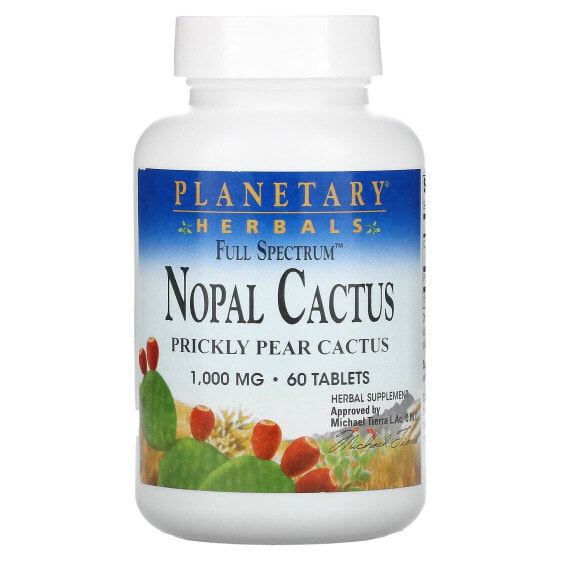 Таблетки растительные Full Spectrum Nopal Cactus, 1,000 мг, 60 шт. от Planetary Herbals