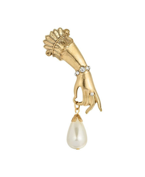 Imitation Pearl Charm Ladies Hand Pin