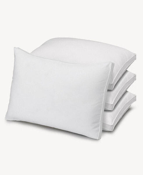 Plush Allergy Resistant Medium Down Like Fiber Filled Pillow - Set of Four - King