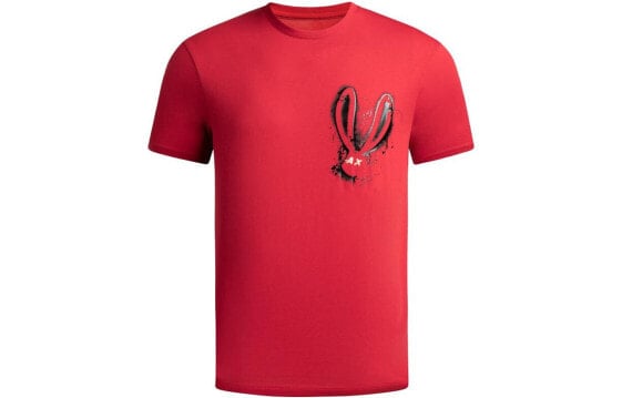 ARMANI EXCHANGE SS23 兔年限定系列 圆领套头兔年图案印花短袖T恤 男款 红色 / Футболка ARMANI EXCHANGE SS23 T 3RZTEG-ZJ9AZ-1435