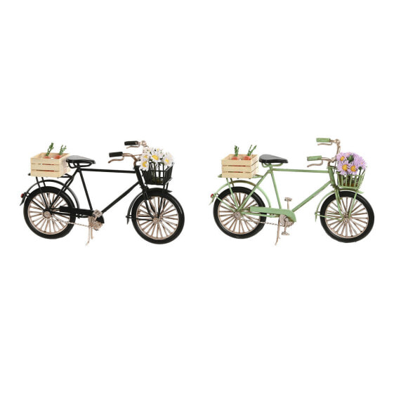 Decorative Figure Home ESPRIT Black Mint Bicycle Vintage 24 x 9 x 13 cm (2 Units)