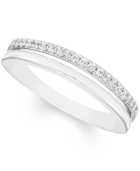 Diamond Split Band (1/8 ct. t.w.) in 14K White and Rose Gold, 14K White and Yellow Gold or 14K White Gold