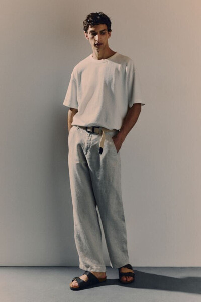 Relaxed Fit Linen Pants