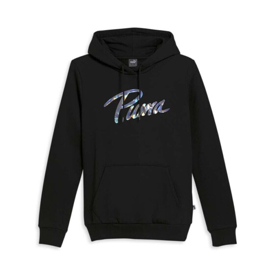 Puma Iridescent Pullover Hoodie Womens Black Casual Outerwear 67916601